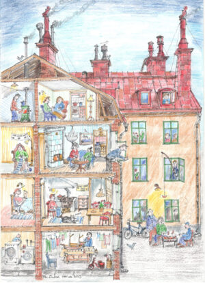 hus O╠êppen gavel